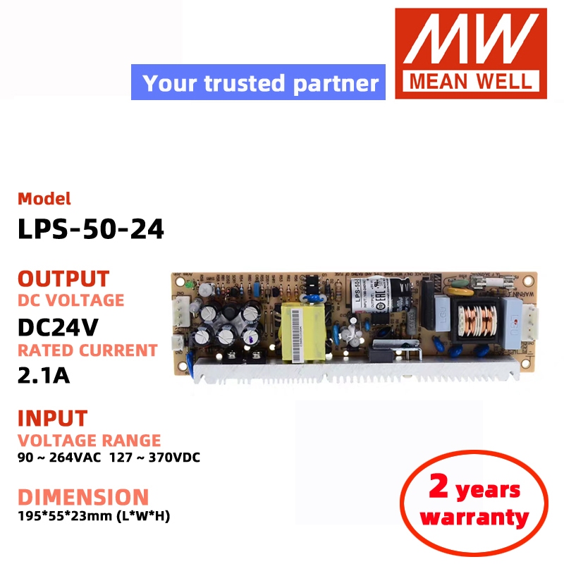 MEAN WELL LPS-50-24 LPS-50-12 LPS-50-5 LPS-50-48 LPS-50-15 Meanwell Switching Power Supply ไฟ DC