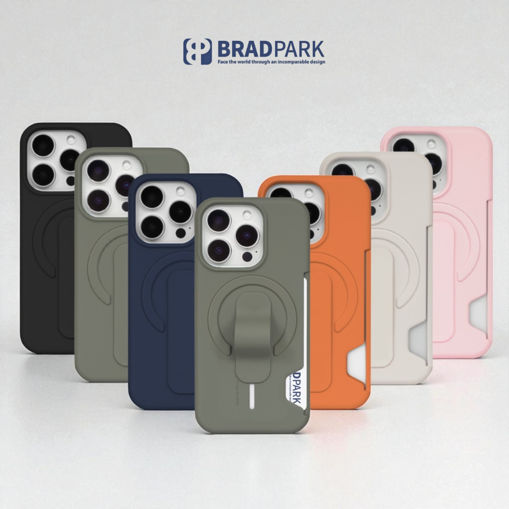 BRADPARK Macgrip PC Card Case เคสมือถือ พร้อมด้ามจับมือและช่องใส่บัตร สำหรับ iPhone 14 - 17 Series