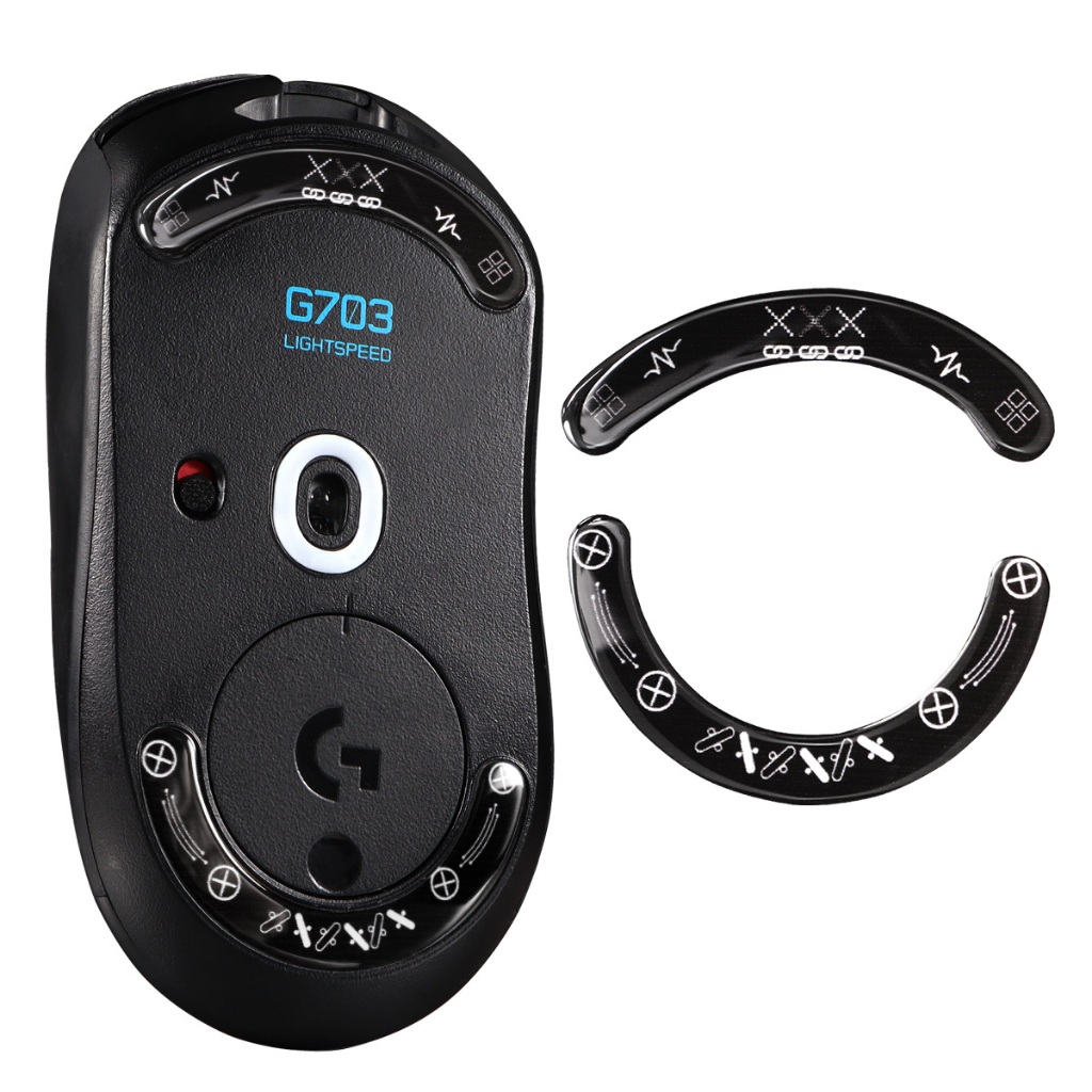 สําหรับ Logitech G703 LIGHTSPEED Smooth Curve กระจกนิรภัยเมาส์สเก็ต Fast Gliding ทนทาน Anti-Fatigue 