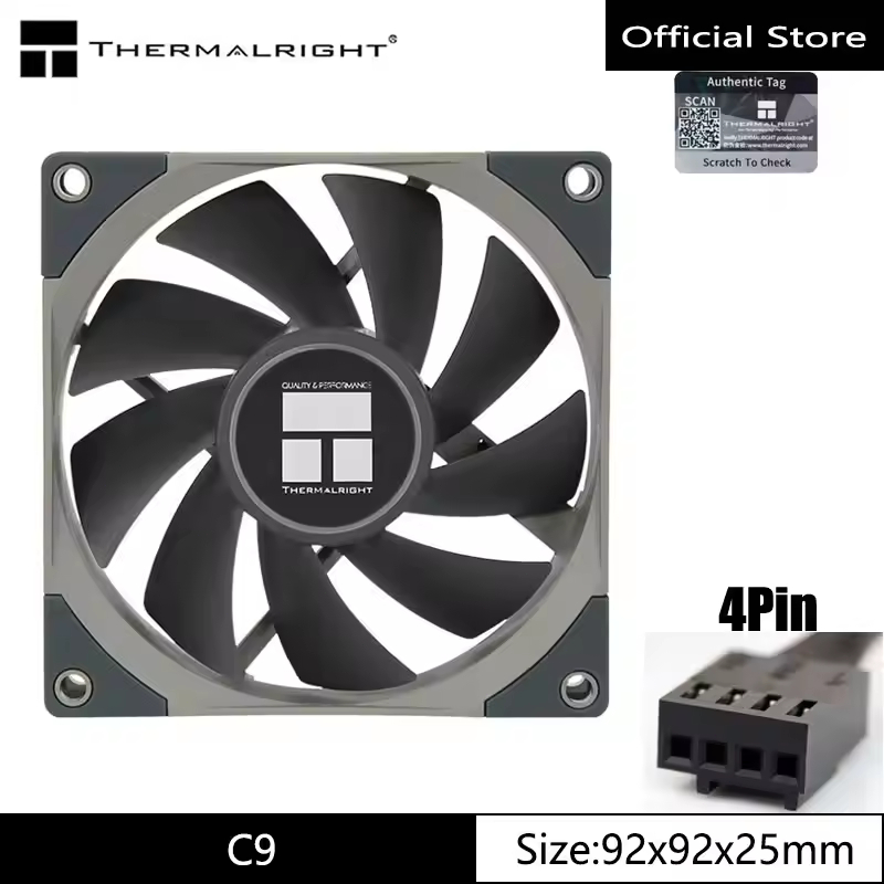 Thermalright 90mm Case Fan TL-C9 CPU Cooling Fan Slim Fan 2500 RPM 4PIN