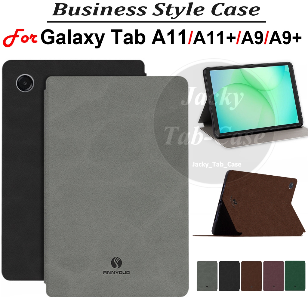 สําหรับ SAMSUNG Galaxy Tab A11 8.7" /A11+ 11"/A9/A9+ Plus ธุรกิจสไตล์ผิวรู้สึกปกหนัง Faux Flip Stand