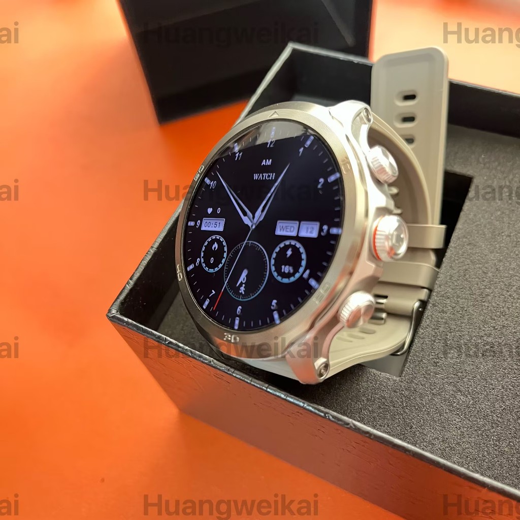 H19 Android สมาร์ทนาฬิกา 4G ซิมการ์ดสมาร์ทนาฬิกาโทรศัพท์ AMOLED หมุนกล้อง APP ดาวน์โหลด 2025 wifi GP