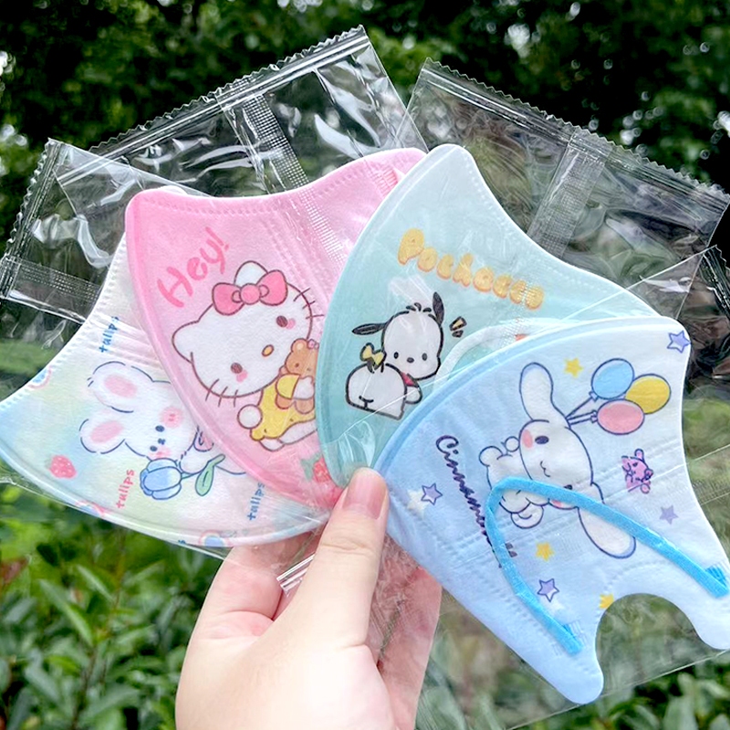 [พร้อมส่ง] หน้ากาก ลายการ์ตูนเจ้าหญิงดิสนีย์ ซานริโอ้ ชินจัง โดราเอมอน สําหรับเด็ก 50 ชิ้น