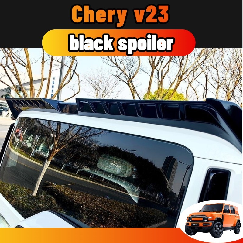 Chery v23 สปอยเลอร์ทรง spoiler boydkit ของแต่ง สําหรับตกแต่งท้ายรถยนต์ การติดตั้งแบบไม่ทำลาย สีดำ/คาร์บอนไฟเบอร์ ชิ้นส่วนรถยนต์ ﻿ชุดแต่ง ของแต่งรถยนต – โปรปัง