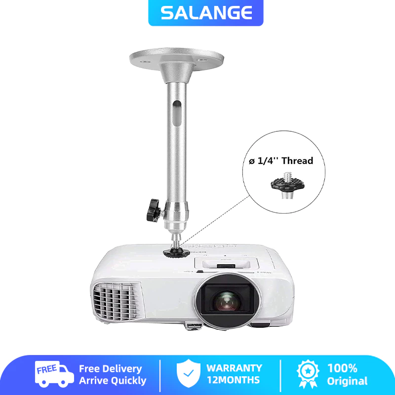 【Thailand Delivery】Salange PA10 18 ซม.ปรับโปรเจคเตอร์เพดานขายึดติดผนังอลูมิเนียมหมุน DV กล้องผู้ถือขาตั้งโปรเจคเตอร์อุปกรณ์เสริม