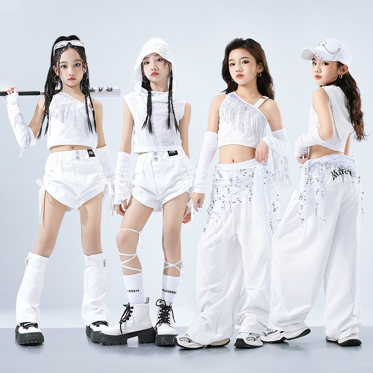 15-75KG ชุดเต้นเด็ก ชุดเต้นแจ๊ส เด็กผู้หญิง เสื้อ ชุด cover dance ชุดฮิปฮอป กางเกง ชุด cover dance เ
