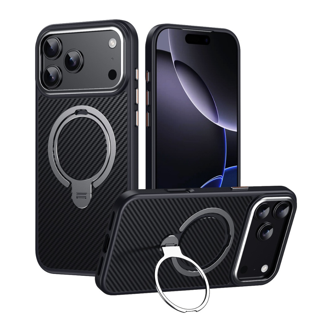 สําหรับ iPhone 16 17 Pro Max 16 17 Pro 17 Air Magnetic Case พร้อมขาตั้ง,360° ขาตั้งปรับระดับได้เต็มรูปแบบ