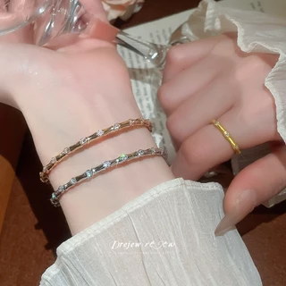 สร้อยข้อมือน้ำหนักเบานำเข้าจากไม้ไผ่เพทายยุโรปและอเมริกา ปลายเปิด เหมาะสำหรับการใช้งานหลากหลายโอกาส เป็นเครื่องประดับมือระดับไฮเอนด์