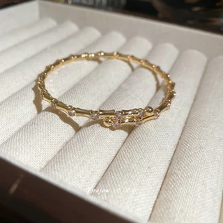 สร้อยข้อมือน้ำหนักเบานำเข้าจากไม้ไผ่เพทายยุโรปและอเมริกา ปลายเปิด เหมาะสำหรับการใช้งานหลากหลายโอกาส เป็นเครื่องประดับมือระดับไฮเอนด์