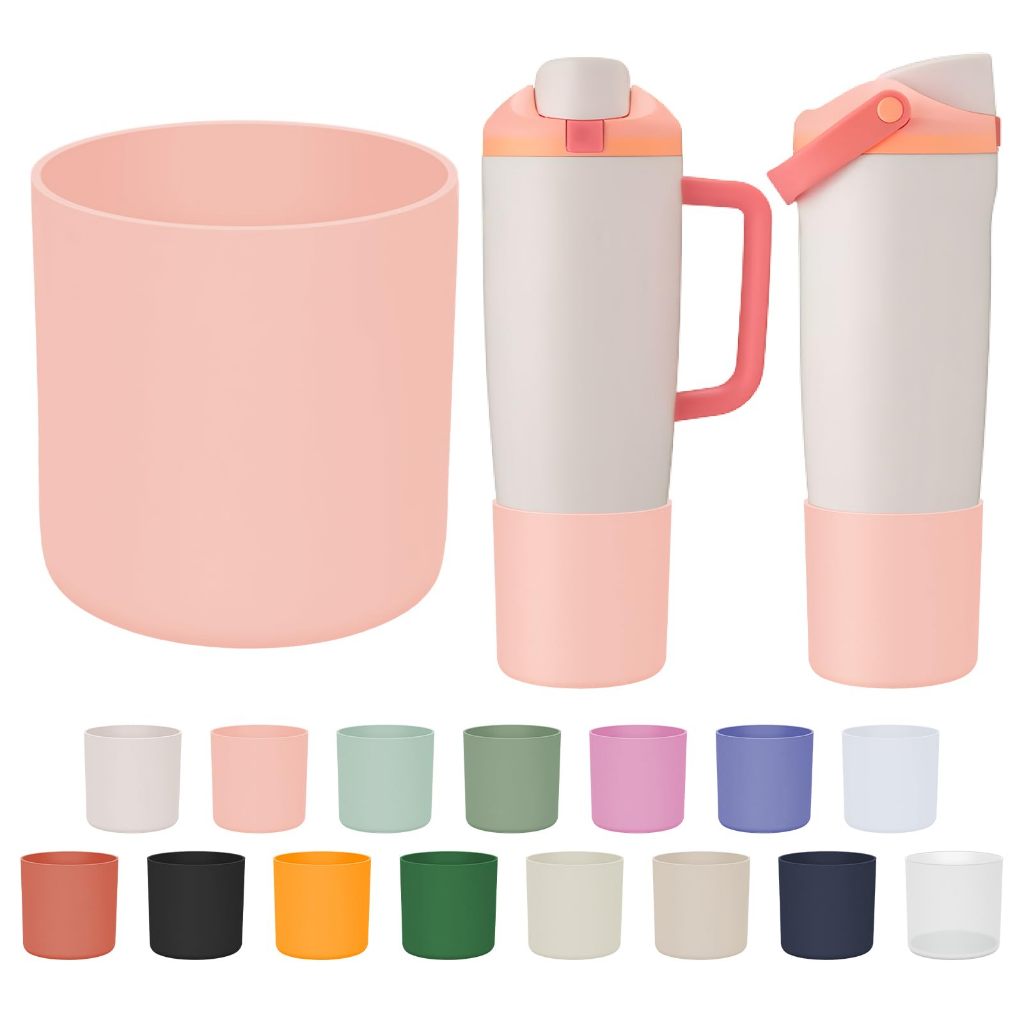 รองเท้าบูทซิลิโคน เข้ากันได้กับ Owala freesip sway 30oz/40oz ฟรี Straw Rocker ถ้วยด้านล่างสันติภาพ