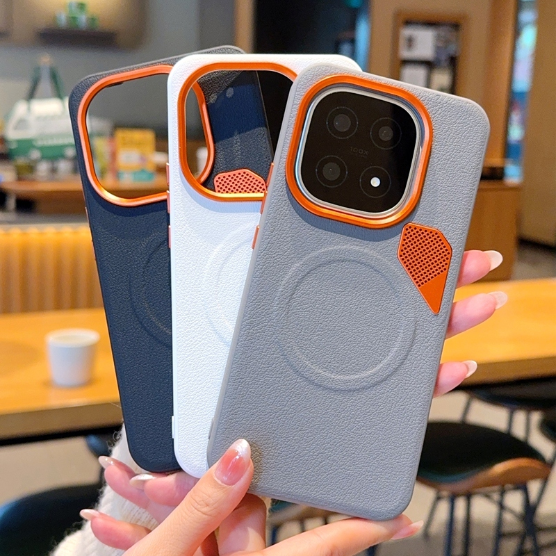 YUTANG ในตัวแหวนแม่เหล็กหนัง Hard Case สําหรับ iQOO 15 ป้องกันการกระจายความร้อน Shell Cover