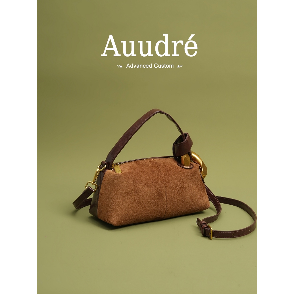 Auudre Premium Texture Retro กระเป๋าถือหญิง Frosted Commuter Messenger Bag