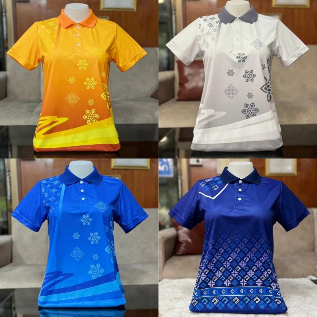 เสื้อโปโลสำหรับผู้ชายและผู้หญิง สไตล์กีฬากลางแจ้ง ลายพิมพ์สวยงาม เหมาะสำหรับใส่เล่นกีฬาหรือสวมใส่ทั่วไปในฤดูร้อน