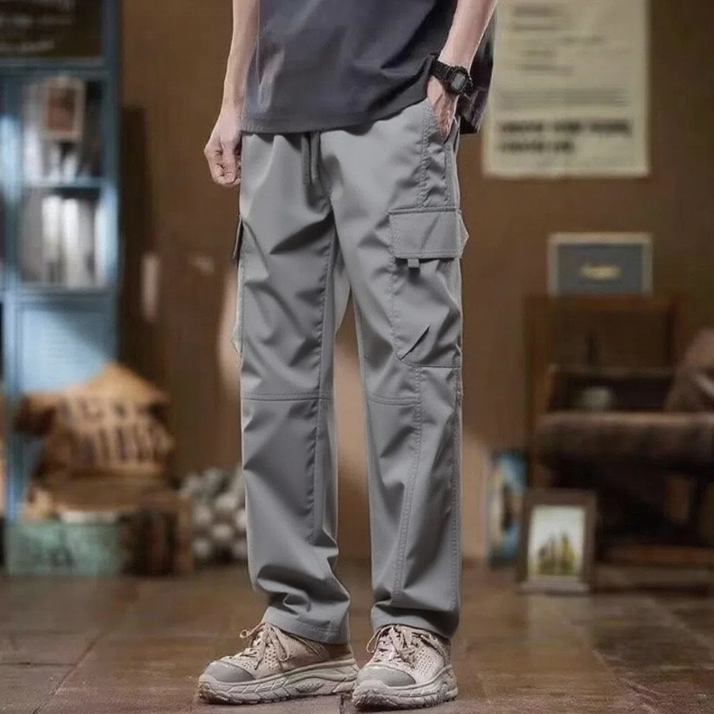 จัดส่งจากกรุงเทพฯ กางเกงขายาวชาย ทรงหลวม สไตล์เกาหลี 5 กระเป๋า ไซส์ใหญ่ สไตล์โอเวอร์ไซส์ - รูปที่ 3