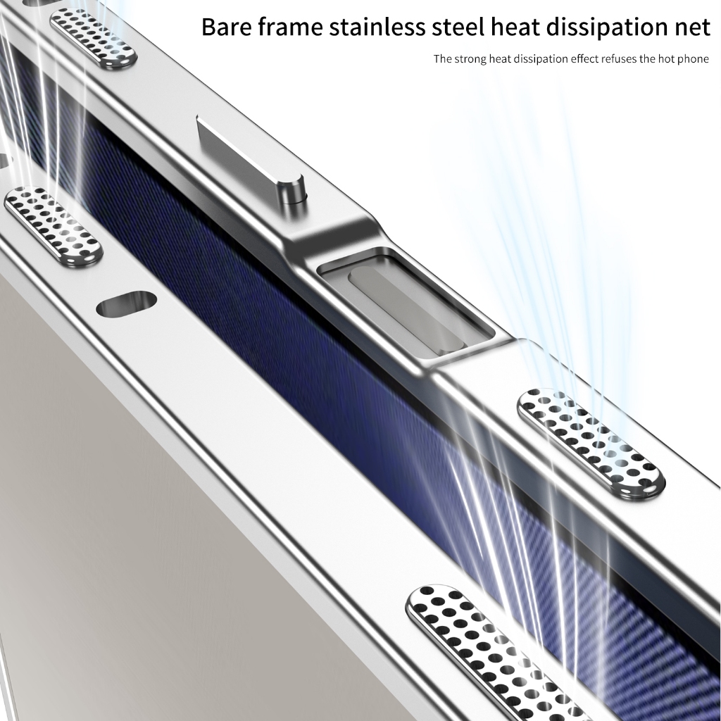 กรอบบางเฉียบระบายความร้อน Seahorse Buckle Design เหมาะสําหรับ ZTE Red magic 8 8S 9 9S 10 air 10S 11 Pro Pro + เคสโทรศัพท์โลหะกันกระแทกฝาครอบป้องกัน - รูปที่ 3
