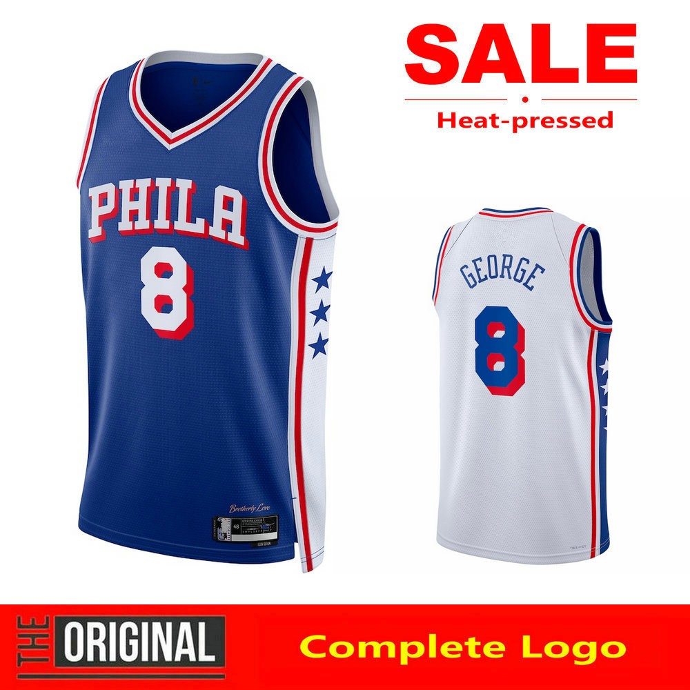 อัดความร้อน2025-26 ใหม่ 76ers 8 Paul George Jersey