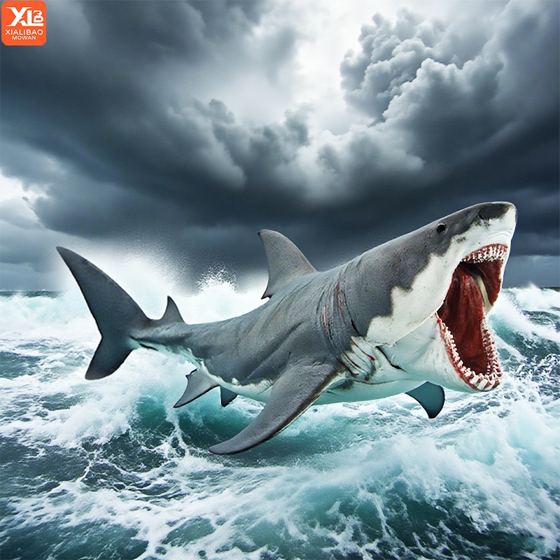 Great White Shark Megalodon Action Figure - Sea Life Model Ocean Marine Animals ของเล่นเพื่อการศึกษาสําหรับเด็ก PVC ของขวัญ