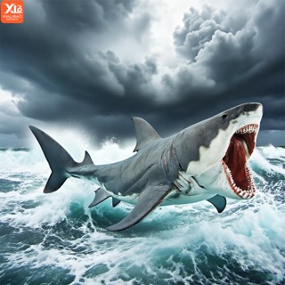 Great White Shark Megalodon Action Figure - Sea Life Model O…