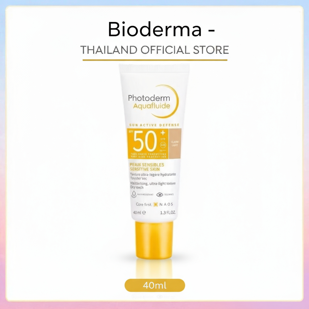 Bioderma photoderm aquafluid SPF50 PA bioderm ครีมกันแดด 40ml (มองไม่เห็น/แสง)