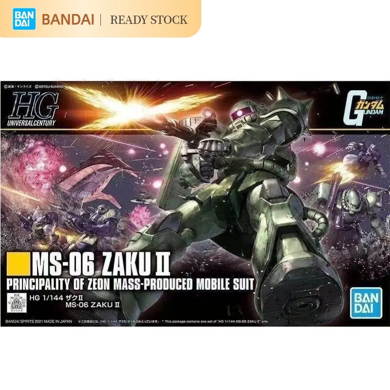 [คลังสินค้าพร้อม] BANDAI HG 1/144 MS-06 ZAKU2 GUNDAM Series โมเดลประกอบ