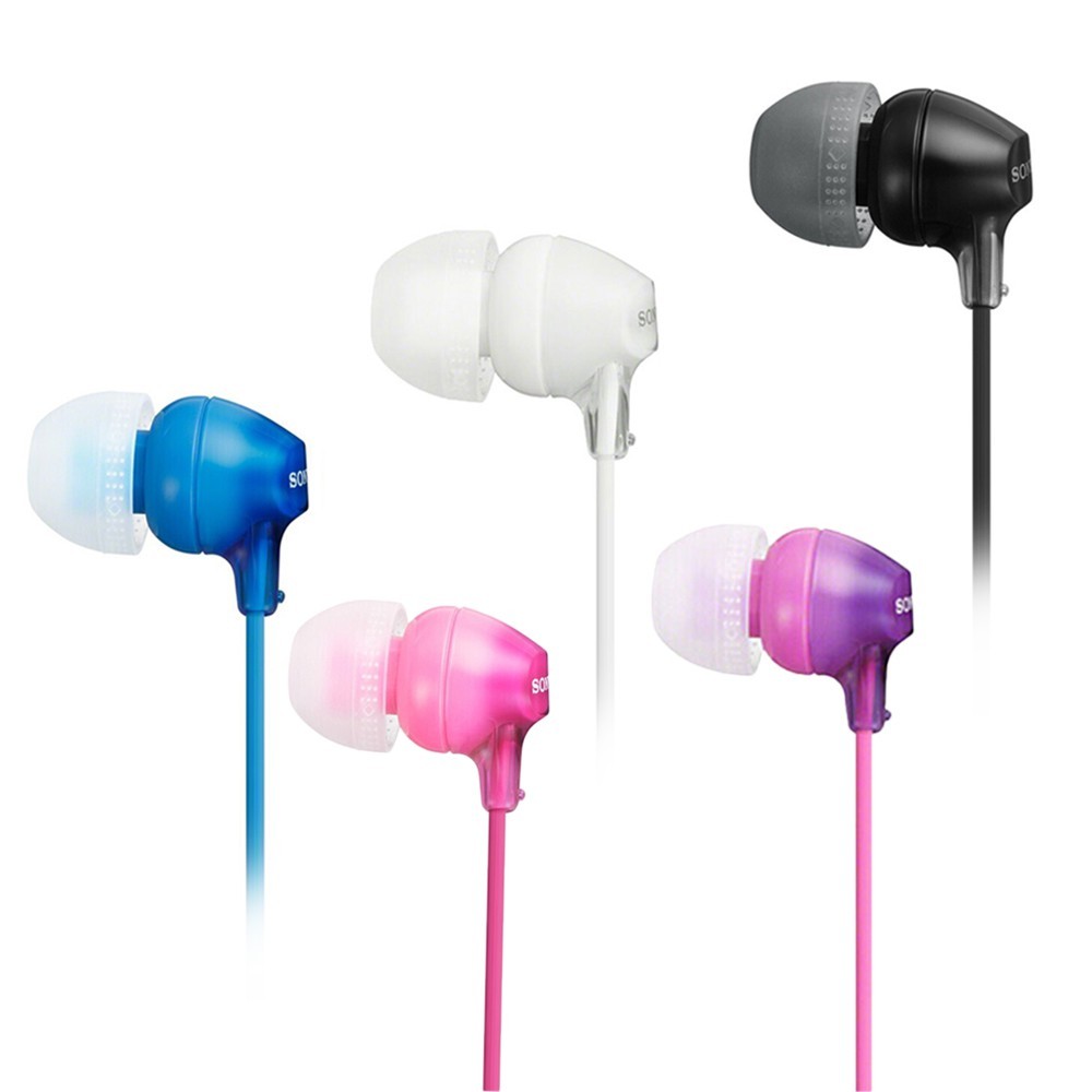 3.5 มม.หูฟังแบบมีสายสําหรับ SONY MDR-EX15AP In-ear ซับวูฟเฟอร์หูฟังสเตอริโอแฮนด์ฟรีพร้อมไมโครโฟนสําหรับโทรศัพท์สมาร์ท