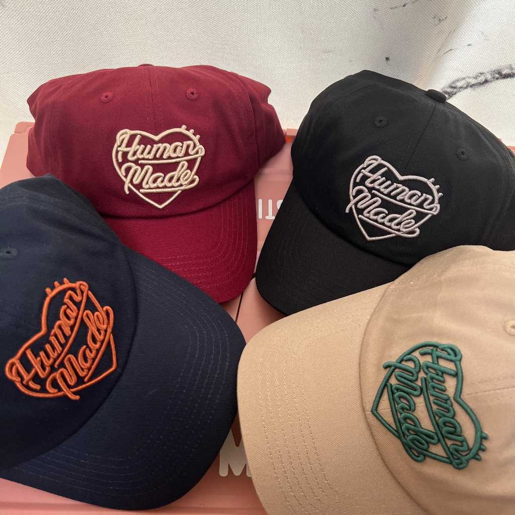 human made ลายหัวใจ จดหมายส่วนตัว สไตล์ฮิปฮอป ยูนิเซ็กซ์ กลางแจ้ง หมวกเบสบอล - รูปที่ 5
