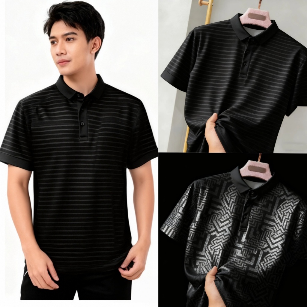 เสื้อโปโลแขนสั้นชาย ลายทีมชาติไทย ระบายอากาศได้ดี สปอร์ตและลำลอง 2568