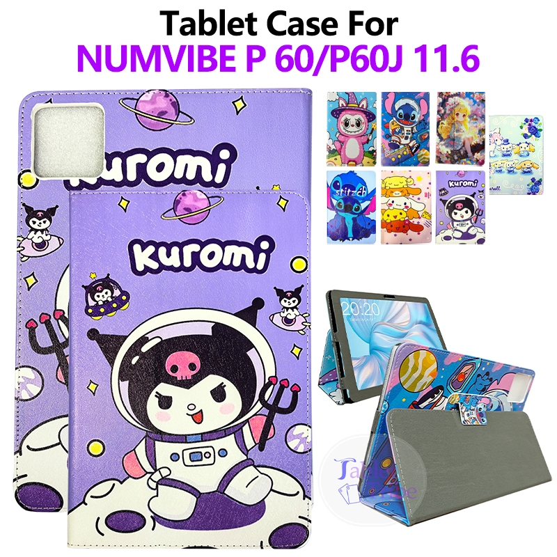 การ์ตูนไฟแช็กทินเนอร์ PU หนังสําหรับ NUMVIBE P 60 P60J 11.6 ฝาครอบขาตั้ง NUMEVIBEIBE P60 J 11.6 นิ้ว