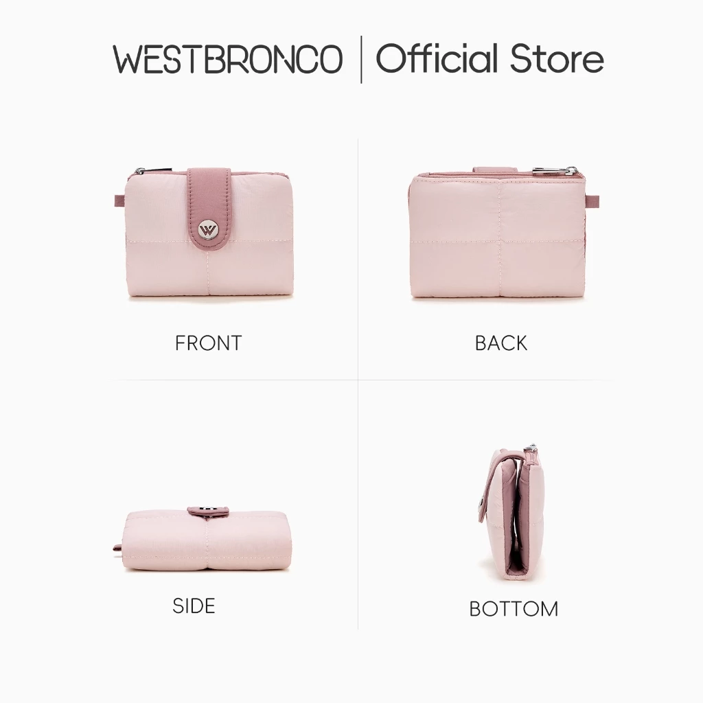WESTBRONCO Sandwich กระเป๋าสตางค์ไนลอนกันน้ำ มีช่องเก็บ พร้อมที่ห้อยกุญแจ thumbnail 4