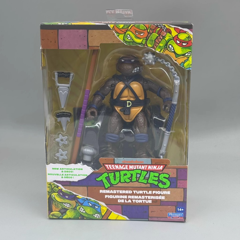 Playmates ของเล่น Color Star Ninja Turtles Donatello 40th Anniversary 1988 Remake Action Figure