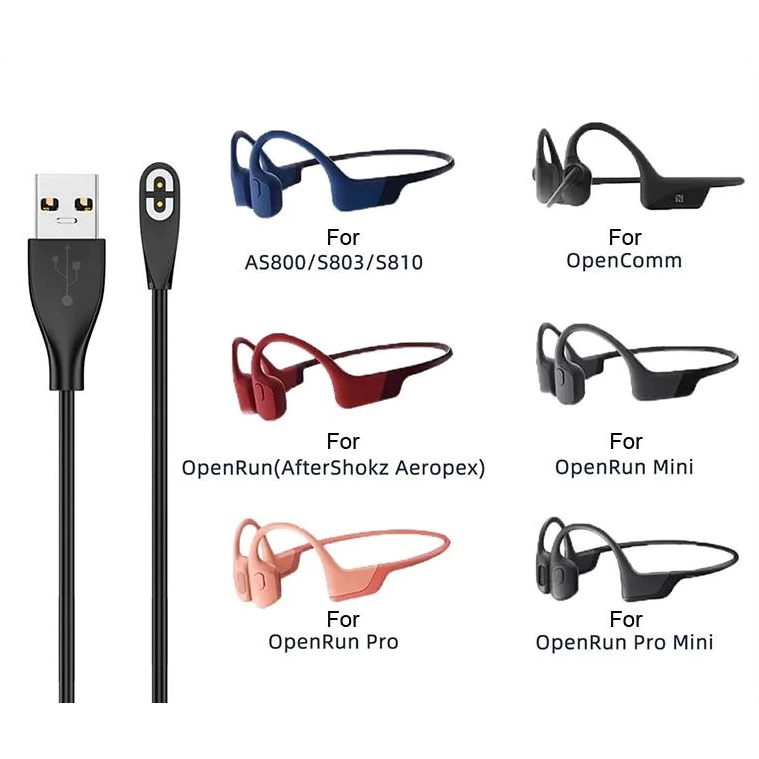 Magnetic Charger USB สําหรับ Shokz Shaoyin AS800 / S803 / S810 Aeropex หูฟังสายชาร์จอะแดปเตอร์สําหรับ S710 (4PIN)