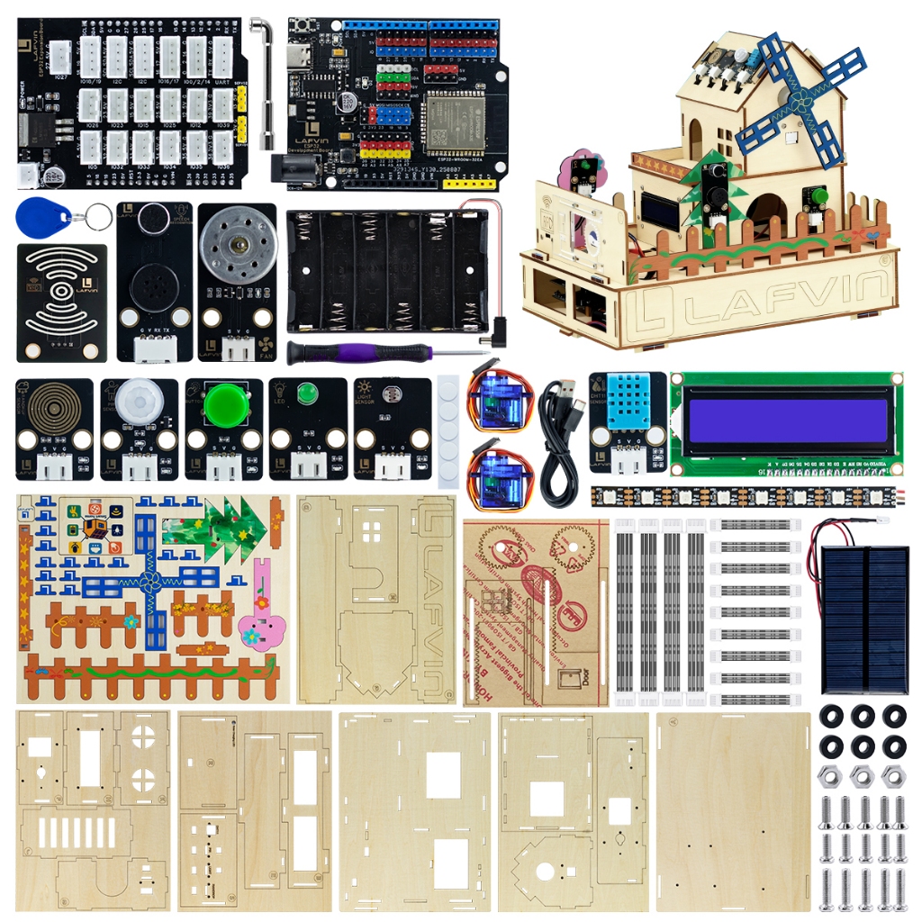 LAFVIN ESP32 IoT Smart Home Kit สําหรับ Arduino IDE เกี่ยวกับการเรียนรู้ loT&Sensor Applications & Smart Home Control
