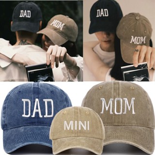 DAD MOM หมวกเบสบอลสําหรับคู่ Parate land เด็กปักเบสบอลหมวกกี…