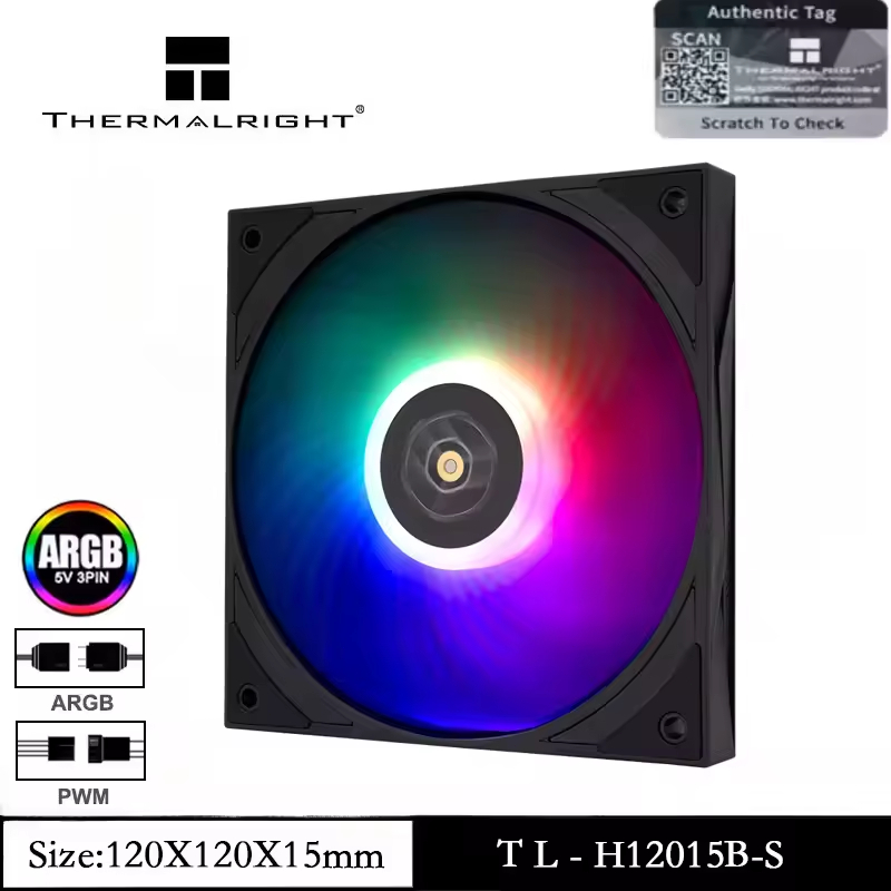 Thermalright 120 มม.พัดลม TL-H12015B/H12015W/H12015B-S/H12015W-S CPU พัดลมระบายความร้อน ARGB