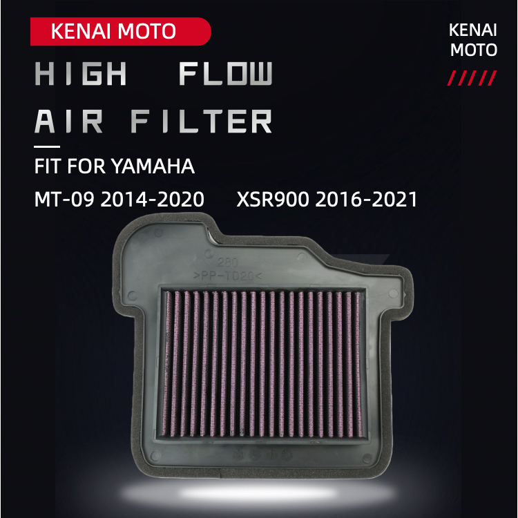【KENAI】YAMAHA FZ09 MT-09 Tracer 900GT XSR900 FJ FZ09 รถจักรยานยนต์ High Flow กรองอากาศล้างทําความสะอาดได้