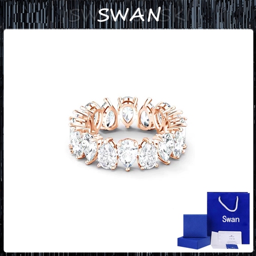 SWAN SOCG Bright Drop-Shaped Cut Ring Fashion Elegant Ring Jewelry Jewelry Female Accessories (กล่อง