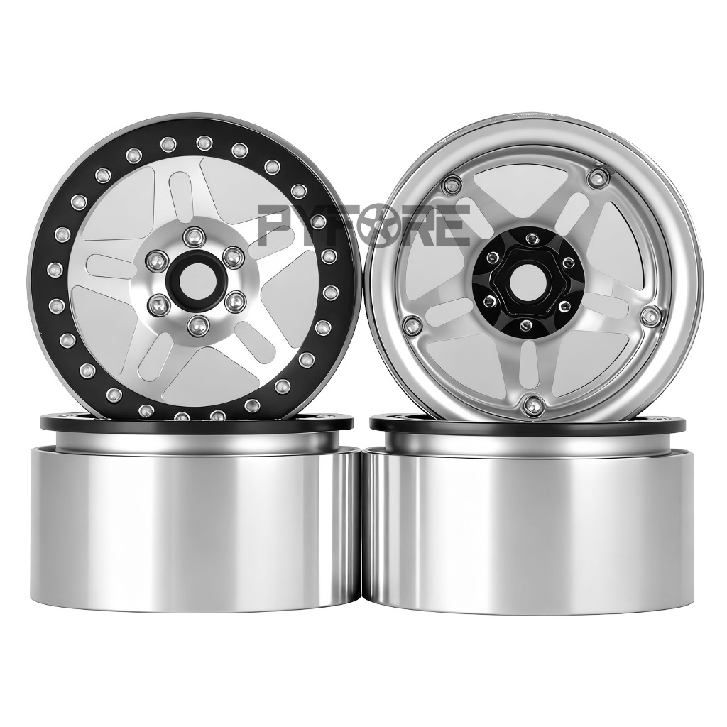 PYFORE 4 ชิ้น 2.2 นิ้วโลหะล้อ Hub ยาง 12 มิลลิเมตร Hex อะแดปเตอร์ 64*34 มิลลิเมตรสําหรับ 1/8 RC รุ่น