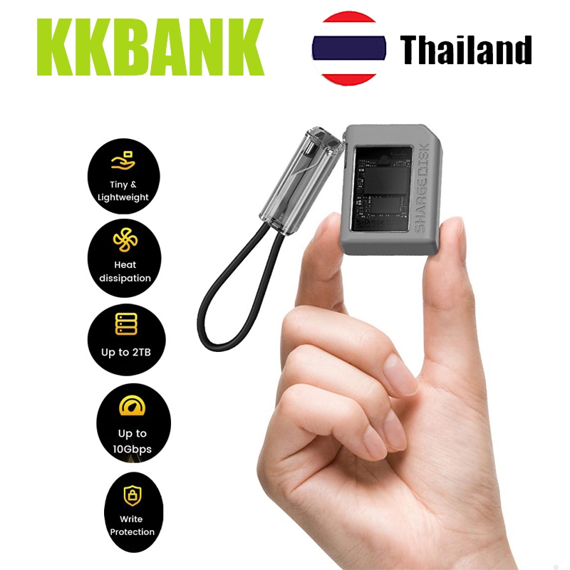KKBANK By Sharge M.2 Nvme Solid State Drive Box SSD กล่องฮาร์ดไดรฟ์มือถือ M2 กล่องภายนอก