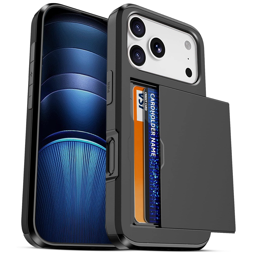กรณีโทรศัพท์มือถือกันกระแทกพร้อมช่องเสียบการ์ด เหมาะสำหรับ IPhone 17 Pro Max 16 Pro Max 15 Pro Max