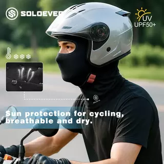 【TH Delivery】SOLOEVER หน้ากากกันแดด UV แบบเต็มหน้า กันฝุ่น กันลม ระบายอากาศ ผ้าพันคอ ฮู้ด หมวกน็อค สำหรับขี่จักรยาน มอเตอร์ไซค์ และกิจกรรมกลางแจ้ง ฤดูร้อน