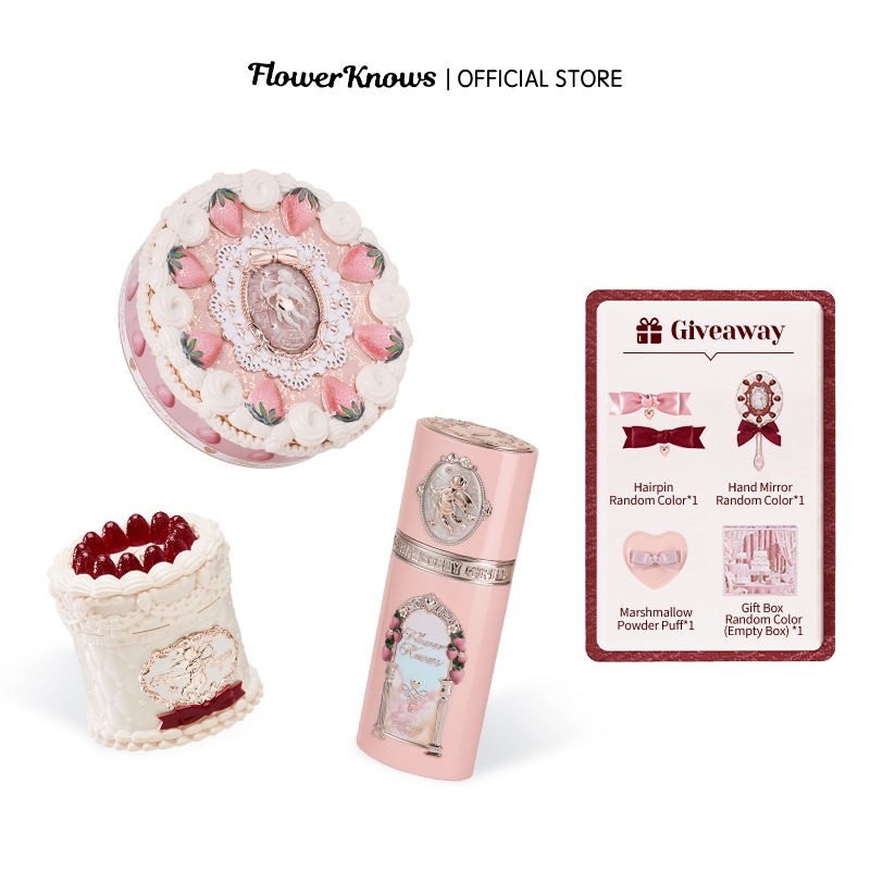 Flower Knows Strawberry Cupid Collection ชุดของขวัญแต่งหน้าขนาดเล็ก