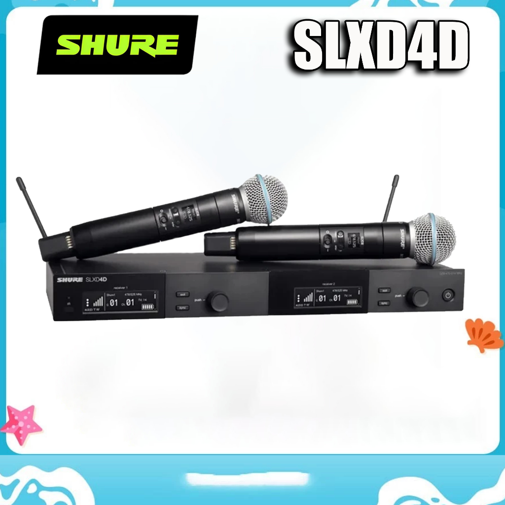 Shure SLXD4D/B58A ไมโครโฟนไร้สายสองช่อง