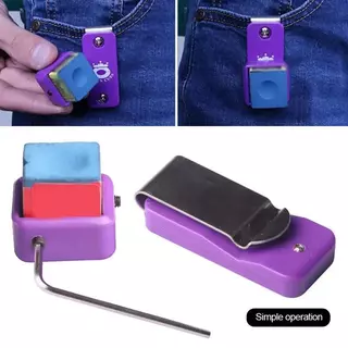 เคสชอล์กพกพาสำหรับบิลเลียดและสนุ๊กเกอร์ พร้อมคลิปหนีบเข็มขัด และประแจ