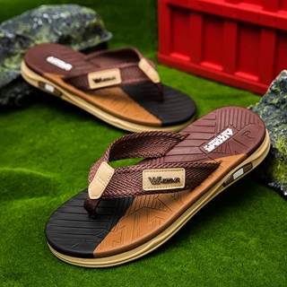 AIZOMR รองเท้าแตะผู้ชาย Flip-Flops รองเท้าชายหาด Quick-Drying PVC/EVA วัสดุ เหมาะสําหรับกลางแจ้ง