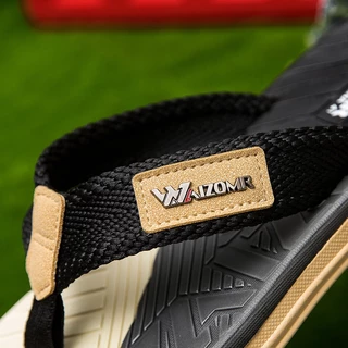 AIZOMR รองเท้าแตะผู้ชาย Flip-Flops รองเท้าชายหาด Quick-Drying PVC/EVA วัสดุ เหมาะสําหรับกลางแจ้ง