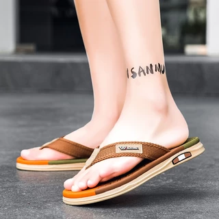 AIZOMR รองเท้าแตะผู้ชาย Flip-Flops รองเท้าชายหาด Quick-Drying PVC/EVA วัสดุ เหมาะสําหรับกลางแจ้ง