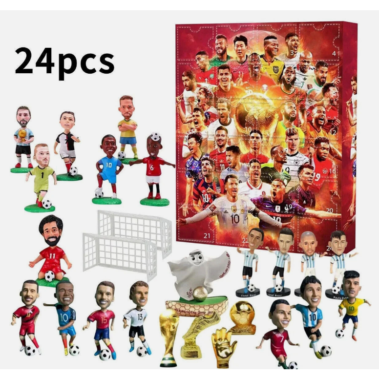 ที่น่าสนใจ World Cup 24 Days Countdown Advent Calendar Action Figure Xmas Gift