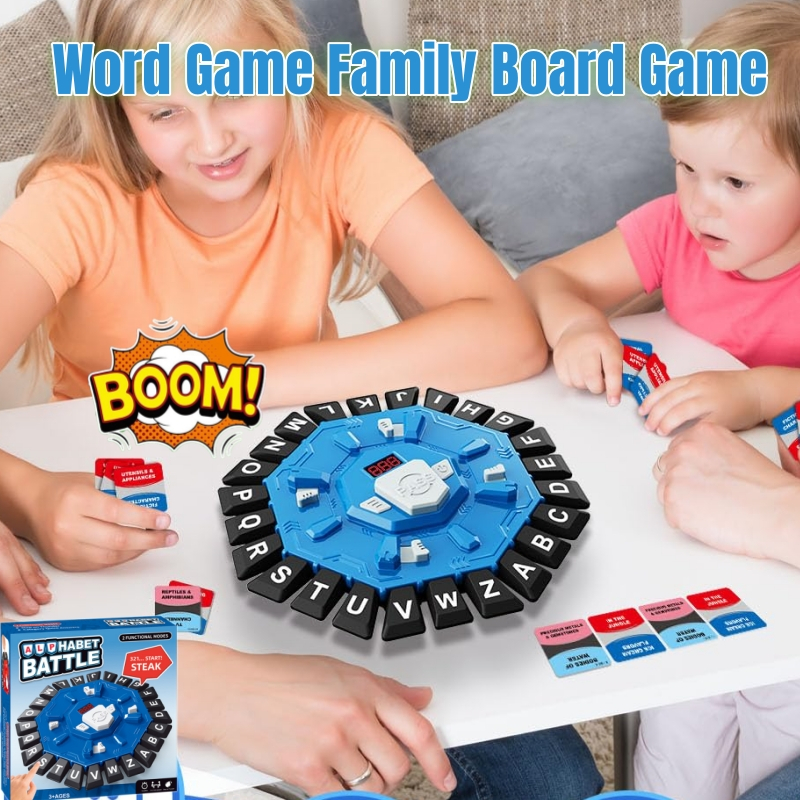 เกมกระดานครอบครัว คํา เล่น พร้อมจอแสดงผลดิจิตอลและตัวจับเวลา – เกมสะกดคํา 24 ตัวอักษรแสนสนุกรวดเร็วสําหรับเด็กและผู้ใหญ่ – ยอดเยี่ยมสําหรับปาร์ตี้ ท่องเที่ยว และเรี