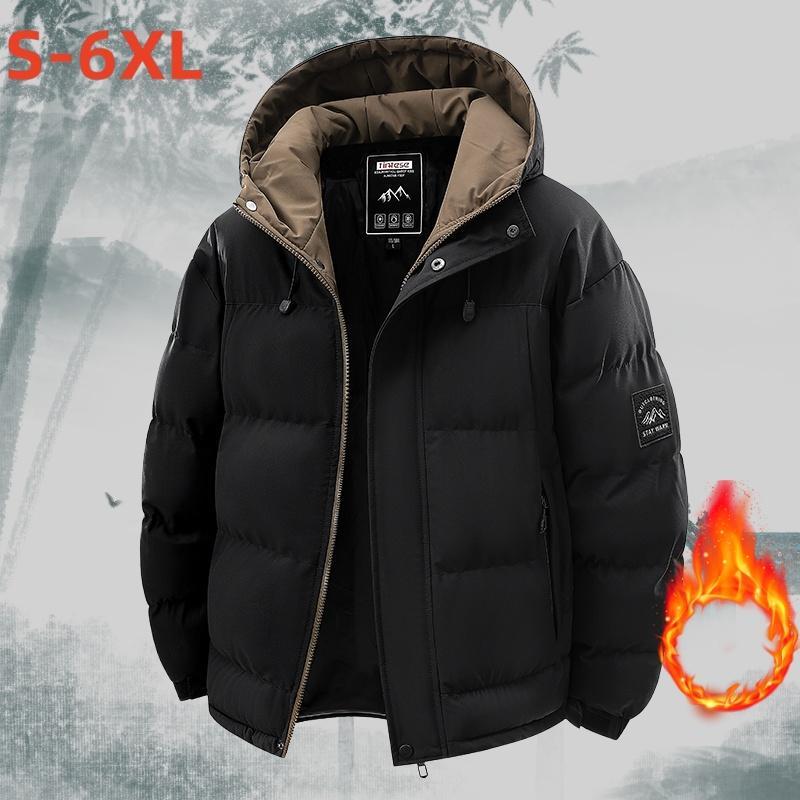 เสื้อกันหนาวส-6เอ็กซ์แอล ใหม่ สำหรับผู้ชาย ทำจากผ้าฝ้าย ขนาดใหญ่ ออกแบบมาเพื่อกันลมและให้อบอุ่น