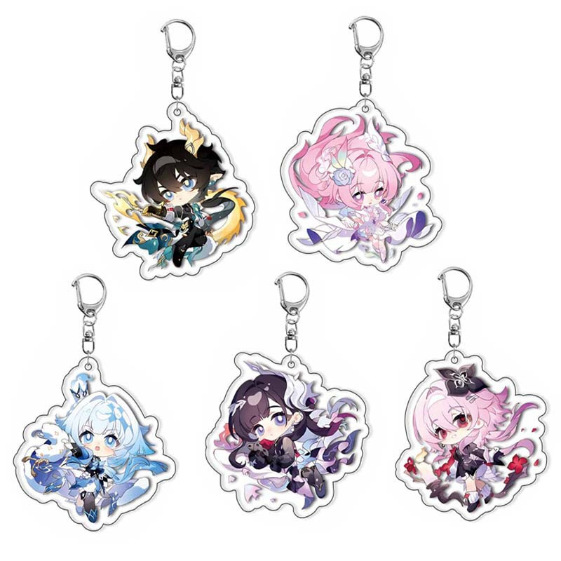 Honkai: พวงกุญแจ Star Rail Cyrene Robin จี้อะคริลิค อินเตอร์เลเยอร์อะคริลิคเวอร์ชั่นน่ารัก